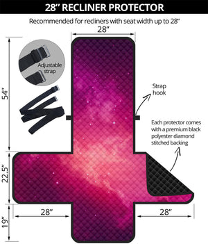 Purple Nebula Cloud Galaxy Space Print Recliner Protector