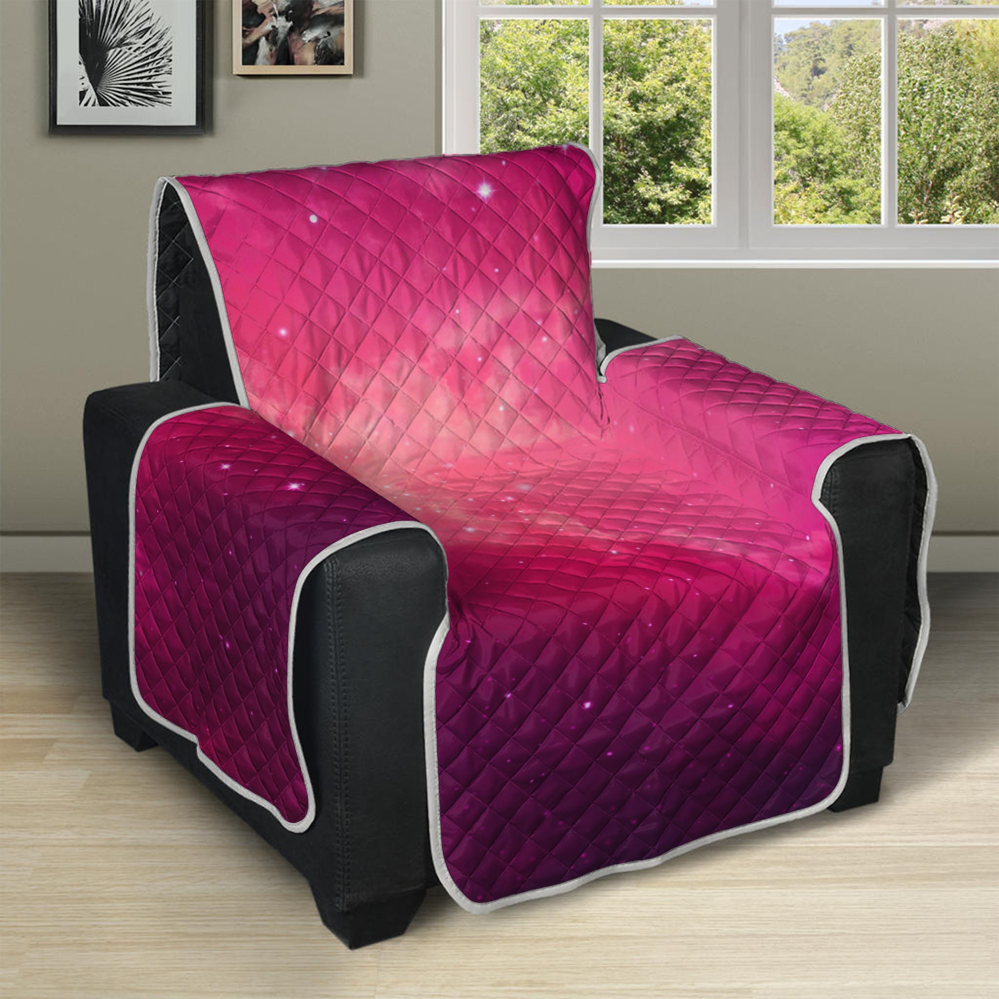 Purple Nebula Cloud Galaxy Space Print Recliner Protector