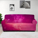 Purple Nebula Cloud Galaxy Space Print Sofa Cover