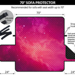 Purple Nebula Cloud Galaxy Space Print Sofa Protector