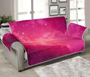 Purple Nebula Cloud Galaxy Space Print Sofa Protector