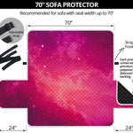 Purple Nebula Cloud Galaxy Space Print Sofa Protector