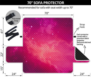 Purple Nebula Cloud Galaxy Space Print Sofa Protector