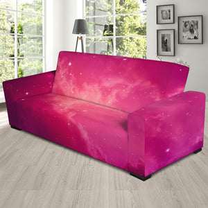 Purple Nebula Cloud Galaxy Space Print Sofa Slipcover