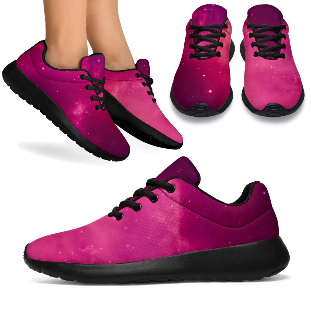 Purple Nebula Cloud Galaxy Space Print Sport Shoes GearFrost