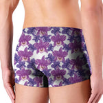 Purple Orchid Flower Pattern Print Men's Boxer Briefs