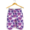 Purple Orchid Flower Pattern Print Men's Shorts