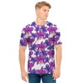 Purple Orchid Flower Pattern Print Men's T-Shirt