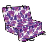 Purple Orchid Flower Pattern Print Pet Car Back Seat Cover