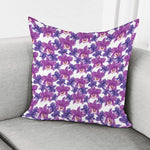 Purple Orchid Flower Pattern Print Pillow Cover