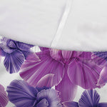 Purple Orchid Flower Pattern Print Sofa Cover
