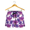 Purple Orchid Flower Pattern Print Women's Shorts
