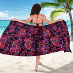 Purple Paisley Pattern Print Beach Sarong Wrap