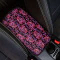 Purple Paisley Pattern Print Car Center Console Cover