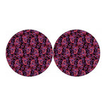 Purple Paisley Pattern Print Car Coasters