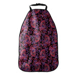 Purple Paisley Pattern Print Car Seat Organizers
