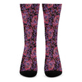 Purple Paisley Pattern Print Crew Socks