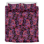 Purple Paisley Pattern Print Duvet Cover Bedding Set