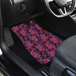 Purple Paisley Pattern Print Front and Back Car Floor Mats