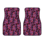 Purple Paisley Pattern Print Front Car Floor Mats