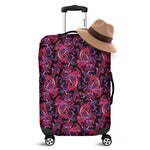 Purple Paisley Pattern Print Luggage Cover