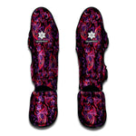 Purple Paisley Pattern Print Muay Thai Shin Guard