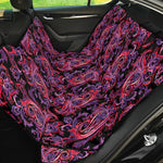 Purple Paisley Pattern Print Pet Car Back Seat Cover