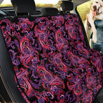 Purple Paisley Pattern Print Pet Car Back Seat Cover