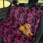 Purple Paisley Pattern Print Pet Car Back Seat Cover