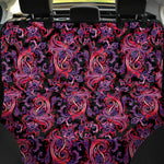 Purple Paisley Pattern Print Pet Car Back Seat Cover