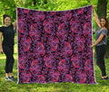 Purple Paisley Pattern Print Quilt