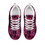 Purple Paisley Pattern Print White Sneakers