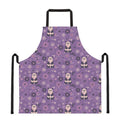 Purple Panda And Flower Pattern Print Apron