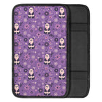 Purple Panda And Flower Pattern Print Car Center Console Cover