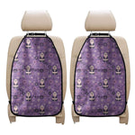 Purple Panda And Flower Pattern Print Car Seat Organizers