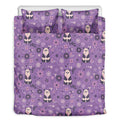 Purple Panda And Flower Pattern Print Duvet Cover Bedding Set