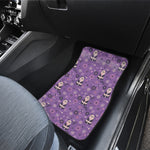 Purple Panda And Flower Pattern Print Front Car Floor Mats