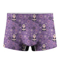 Purple Panda And Flower Pattern Print Men's Boxer Briefs