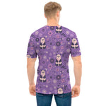 Purple Panda And Flower Pattern Print Men's T-Shirt