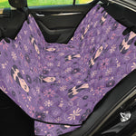 Purple Panda And Flower Pattern Print Pet Car Back Seat Cover