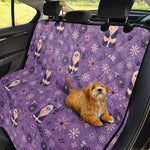 Purple Panda And Flower Pattern Print Pet Car Back Seat Cover