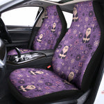 Purple Panda And Flower Pattern Print Universal Fit Car Seat Covers