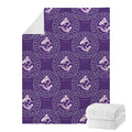 Purple Pisces Zodiac Pattern Print Blanket