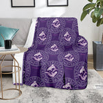 Purple Pisces Zodiac Pattern Print Blanket