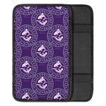 Purple Pisces Zodiac Pattern Print Car Center Console Cover