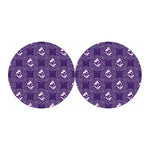 Purple Pisces Zodiac Pattern Print Car Coasters