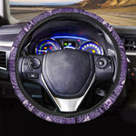 Purple Pisces Zodiac Pattern Print Car Steering Wheel Cover