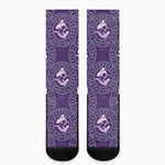 Purple Pisces Zodiac Pattern Print Crew Socks