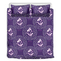 Purple Pisces Zodiac Pattern Print Duvet Cover Bedding Set