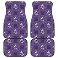Purple Pisces Zodiac Pattern Print Front and Back Car Floor Mats